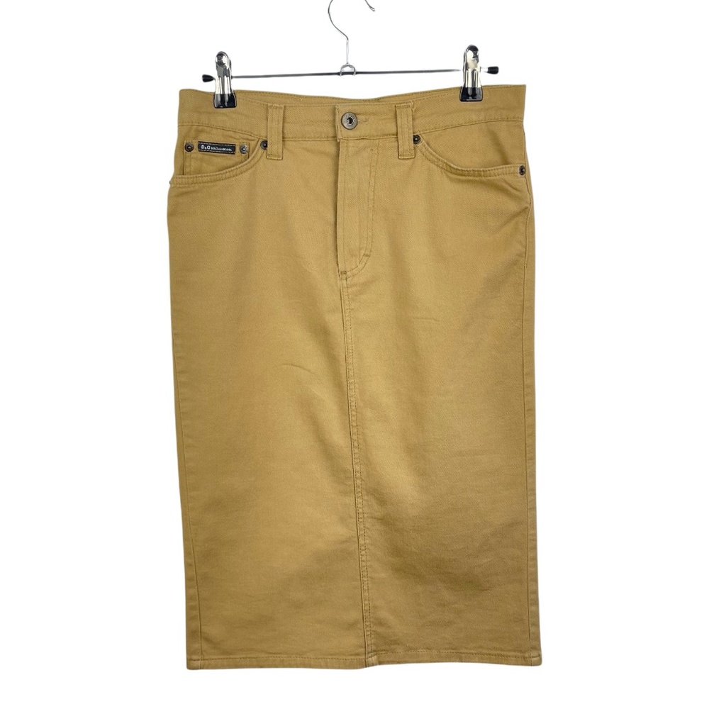 D&G Dolce & Gabbana Tan Knee Length Pencil Skirt Women's Sz 28 , 42